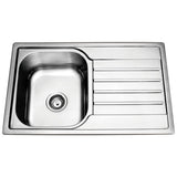 Astini Cagliari 1.0 Bowl Brushed Stainless Steel Kitchen Sink & Waste