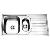 Astini Cagliari 1.5 Bowl Brushed Stainless Steel Kitchen Sink & Waste