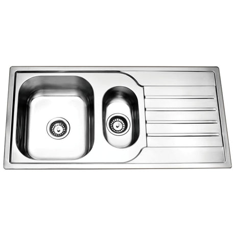 Astini Cagliari 1.5 Bowl Brushed Stainless Steel Kitchen Sink & Waste