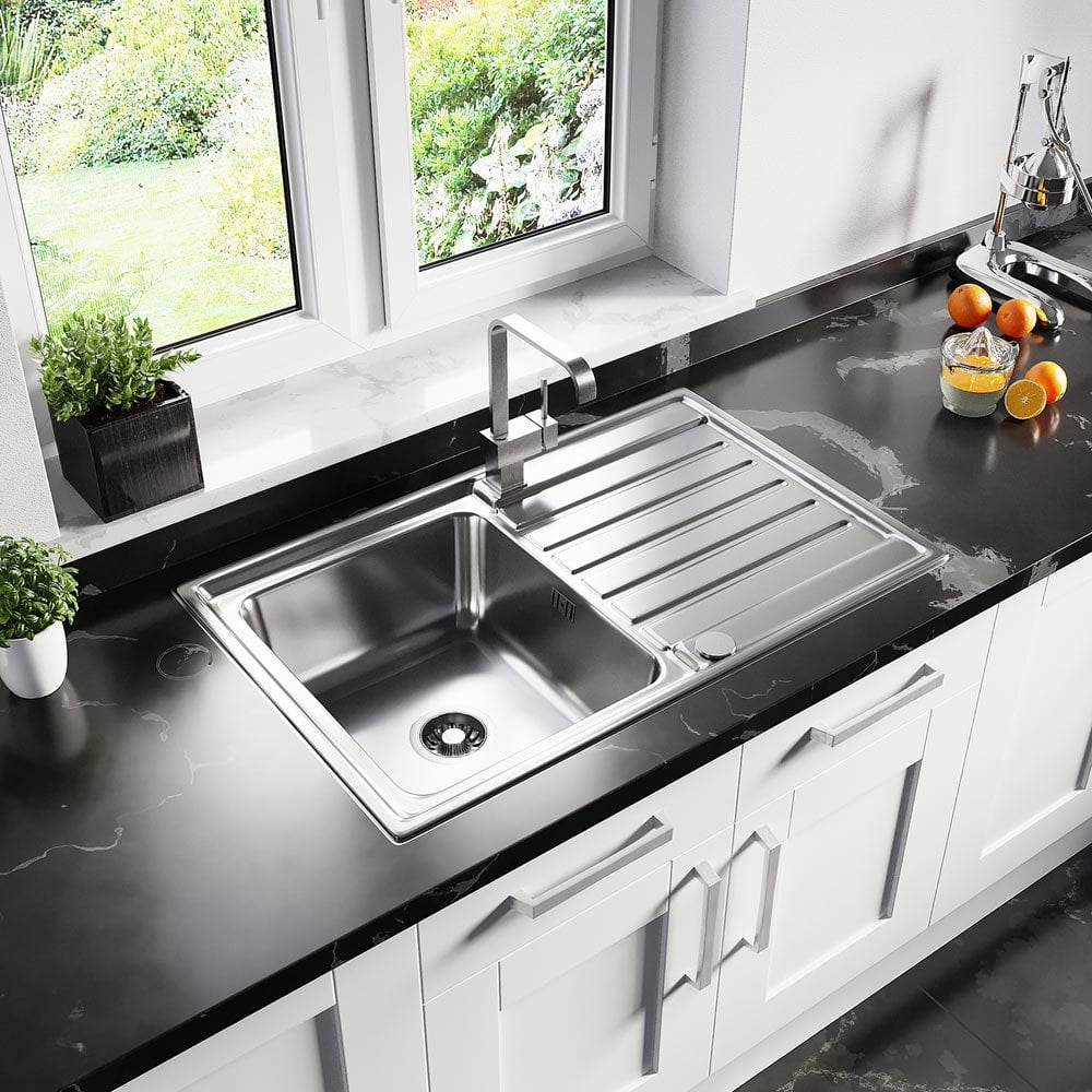 Astini Vicenza 1.0 Bowl Brushed Stainless Steel Kitchen Sink & Waste AS5347