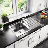 Astini Vicenza 1.0 Bowl Brushed Stainless Steel Kitchen Sink & Waste AS5347