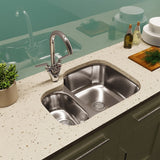 Astini Renzo 1.5 Bowl Stainless Steel Kitchen Sink, Waste & Saturn Tap LHSB