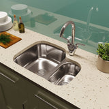 Astini Renzo 1.5 Bowl Brushed Stainless Steel Undermount Kitchen Sink RHSB