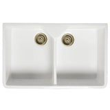 Astini Belfast 800 2.0 Bowl White Ceramic Kitchen Sink with Waste Collection