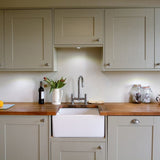 Astini Belfast 100 1.0 Bowl White Ceramic Kitchen Sink with Plug Waste