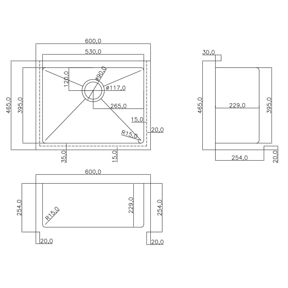 Astini Belfast 600 1.0 Bowl Brushed Stainless Steel Kitchen Sink & Waste