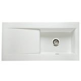 Astini Desire 100 1.0 Bowl Gloss White Ceramic Kitchen Sink, Waste & 5E Tap