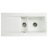 Astini Desire 150 1.5 Bowl Gloss White Ceramic Kitchen Sink, Waste & 5E Tap