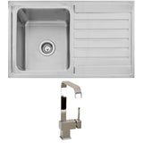 Astini Vicenza 1.0 Bowl Brushed Stainless Steel Kitchen Sink & 5EBS Tap