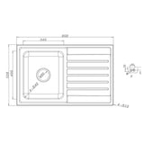 Astini Vicenza 1.0 Bowl Brushed Stainless Steel Kitchen Sink & 5EBS Tap