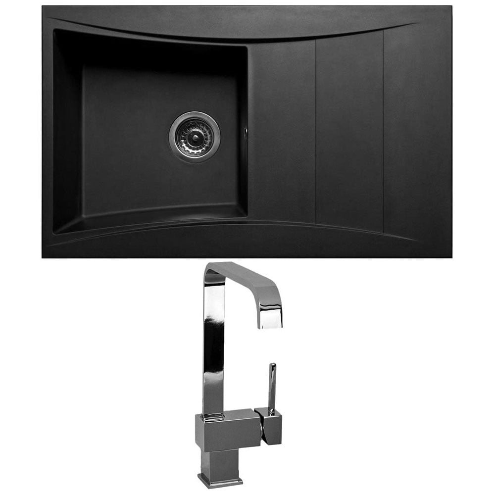 Astini Xeron 1.0 Bowl SMC Synthetic Reversible Kitchen Sink with Waste & Tap