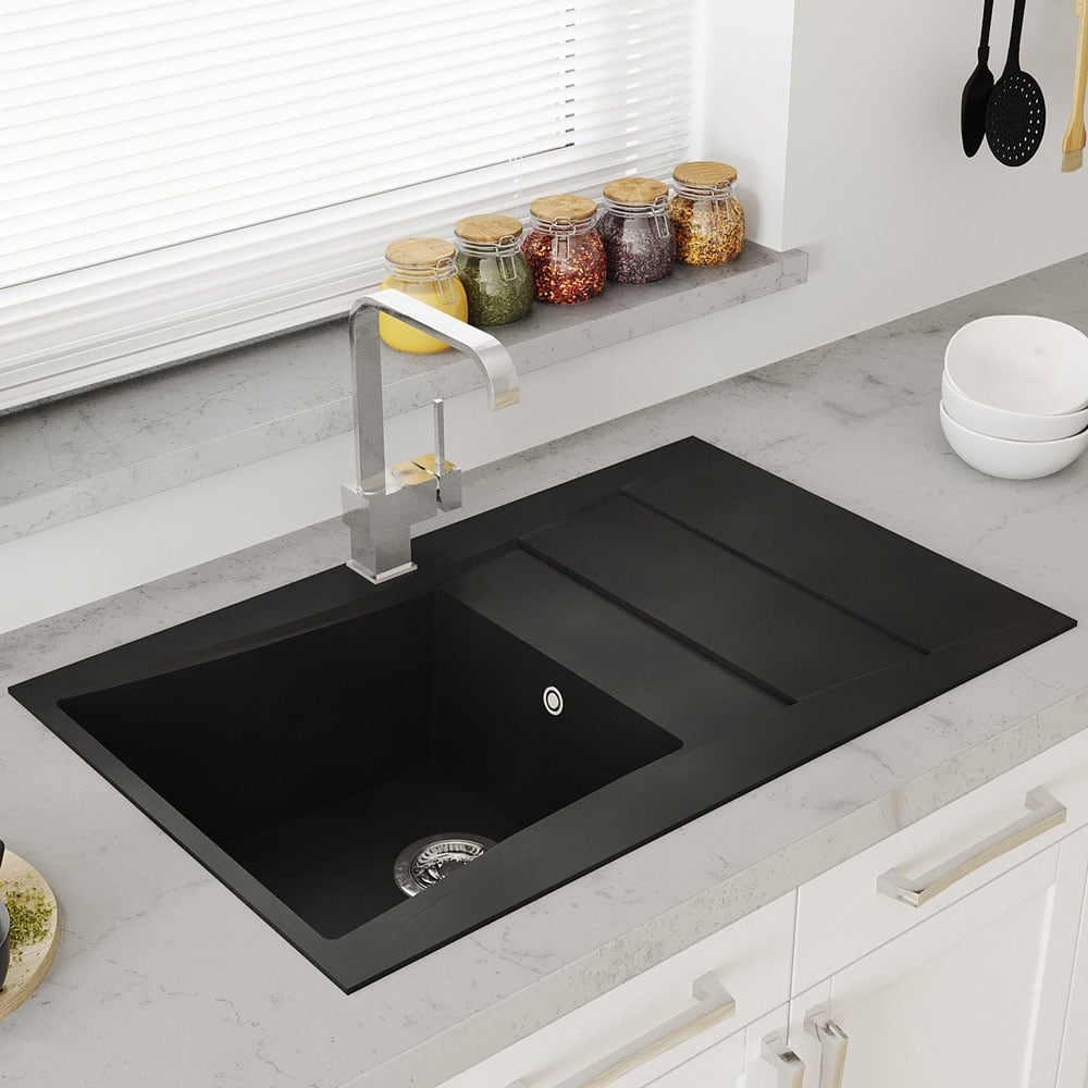 Astini Xeron 1.0 Bowl SMC Synthetic Reversible Kitchen Sink with Waste & Tap