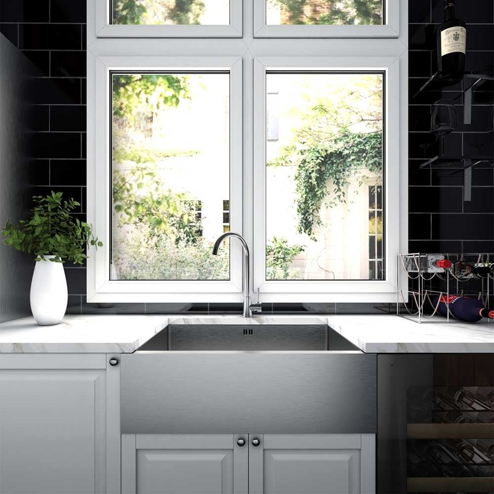 Astini Belfast 800 1.0 Bowl Brushed Stainless Steel Butler Kitchen Sink & Waste