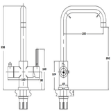 Astini Bollitore² 3in1 Polished Gold Boiling Hot Water Kitchen Tap & Tank Kit