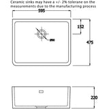 Astini Belfast 600 1.0 Bowl Gloss White Ceramic Butler Kitchen Sink, Waste & Tap