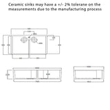 Astini Belfast 800 2.0 Bowl White Ceramic Kitchen Sink with Waste Collection