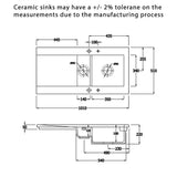 Astini Desire 150 1.5 Bowl Gloss White Ceramic Kitchen Sink with Waste Options