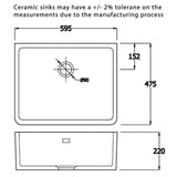 Astini Belfast 600 1.0 Bowl White Ceramic Butler Kitchen Sink with Waste