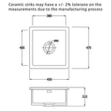 Astini Hampton 100 1.0 Bowl White Ceramic Undermount Kitchen Sink with Waste