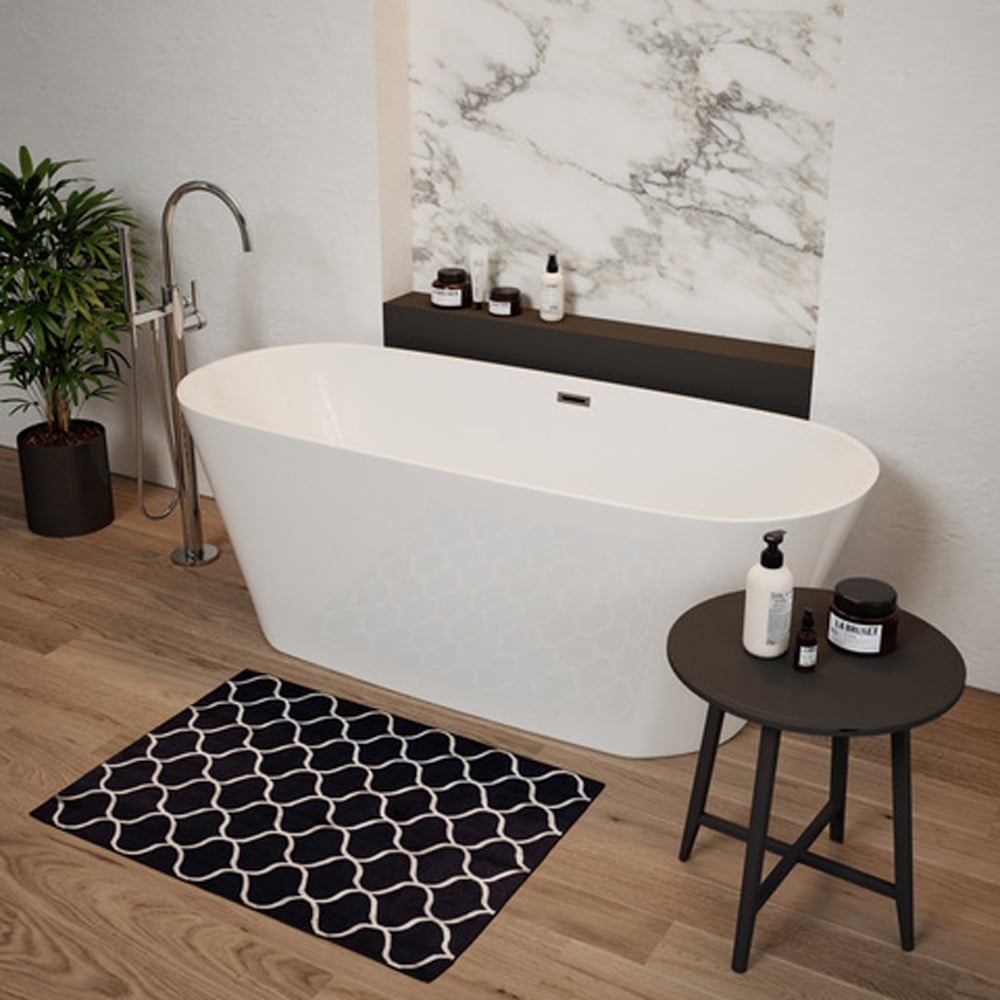 Astini Indigo Double Ended Freestanding 1500x700mm Bath Tub & Waste