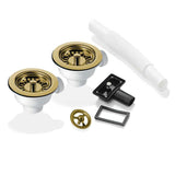 2x 90mm Strainer Waste & Overflow for Astini, RAK, Rangemaster Ceramic Sink