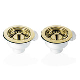 2x 90mm Basket Strainer Waste for Astini, RAK, Rangemaster Ceramic Sink
