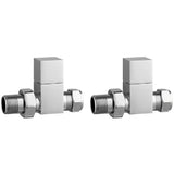 Astini Cubic Chrome Straight Radiator Valves TIS0046