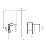 Astini Cubic Chrome Straight Radiator Valves TIS0046