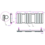 Astini Queenstown 1200x450mm Chrome 400W Designer Heated Towel Rail TIS2073