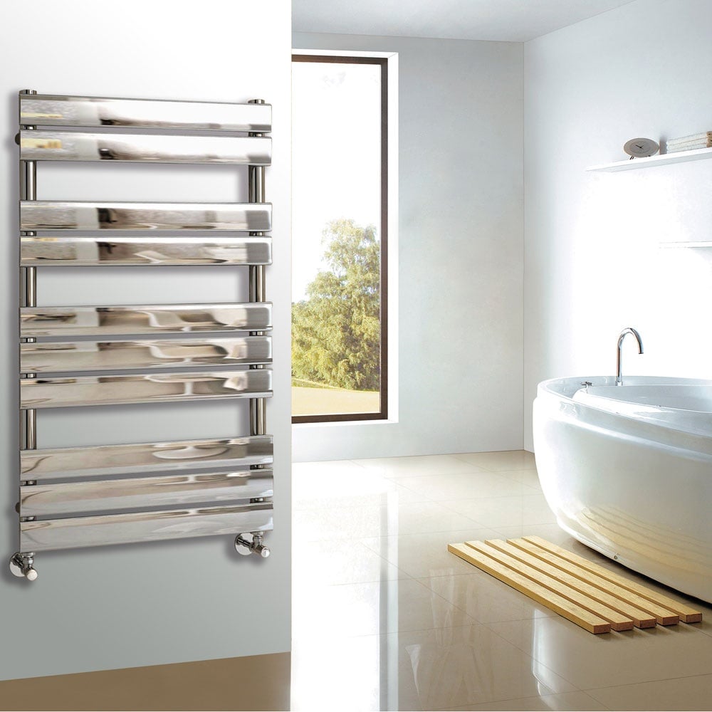 Astini Queenstown 1000x600mm Chrome 400W Designer Heated Towel Rail TIS2076