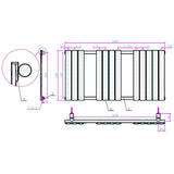Astini Queenstown 1200x600mm White 700W Designer Heated Towel Rail TIS2086