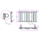 Astini Queenstown 800x450mm Grey 350W Designer Radiator Heated Towel Rail TIS2089
