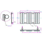Astini Queenstown 800x450mm Orca Black 350W Designer Heated Towel Rail TIS2132