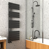 Astini Wellington 1380x500mm Black 700W Designer Heated Towel Rail TIS2143