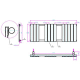 Astini Queenstown 1200x450mm Gun Metal 600W Designer Heated Towel Rail TIS2146