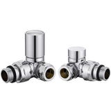 Astini Chrome Corner Towel Rail Radiator Valves TIS0049