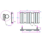 Astini Queenstown 800x450mm Chrome 250W Designer Radiator Heated Towel Rail TIS2071