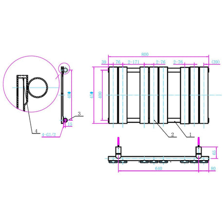 Astini Queenstown 800x450mm Chrome 250W Designer Radiator Heated Towel Rail TIS2071