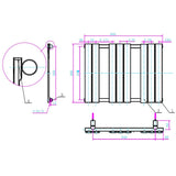 Astini Queenstown 800x600mm Chrome 350W Designer Heated Towel Rail TIS2075