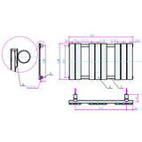 Astini Queenstown 800x450mm White 350W Designer Radiator Heated Towel Rail TIS2080