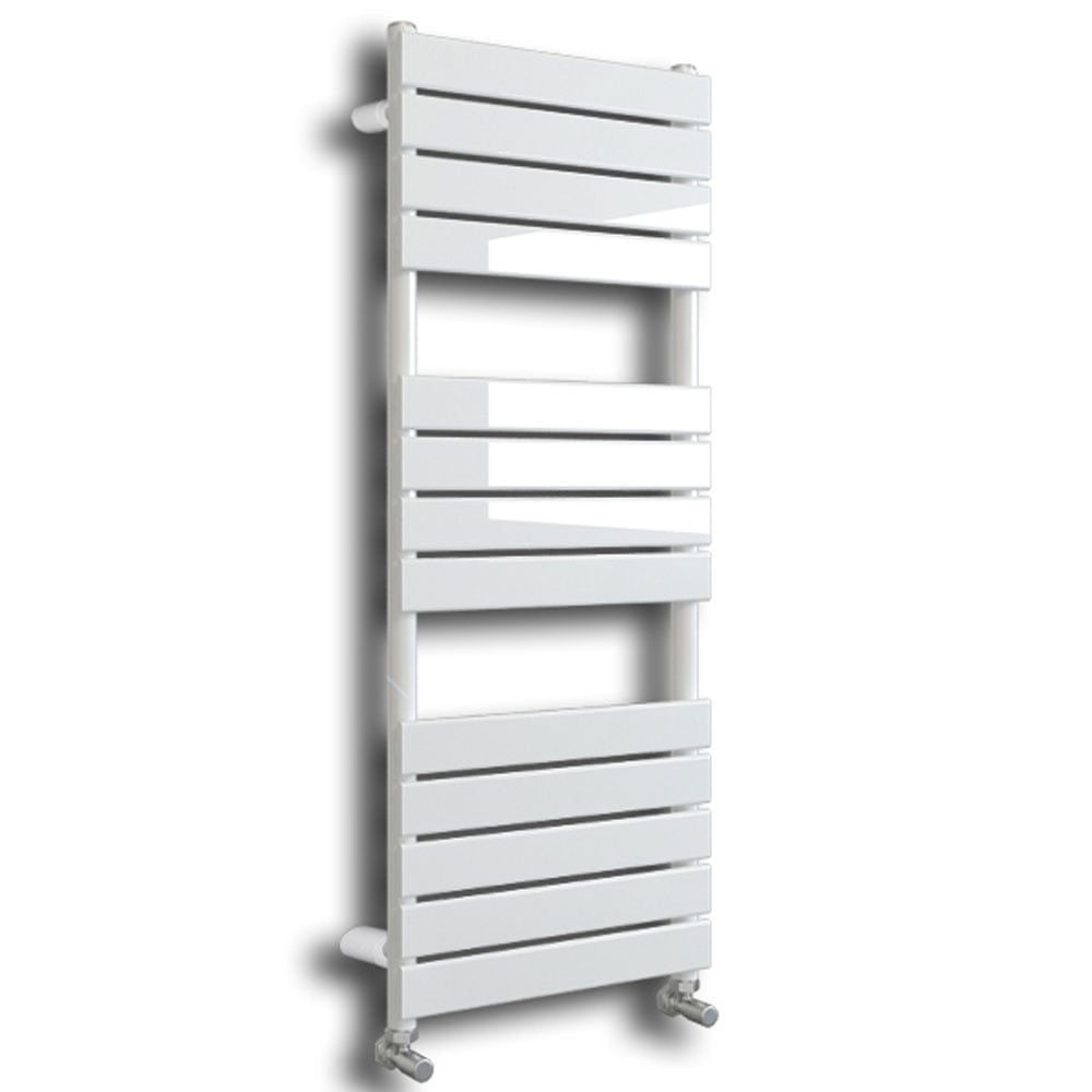 Astini Queenstown 1200x450mm White 600W Designer Heated Towel Rail TIS2082