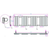 Astini Queenstown 1600x450mm White 750W Designer Radiator Heated Towel Rail TIS2083