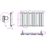 Astini Queenstown 1000x600mm White 400W Designer Heated Towel Rail TIS2085