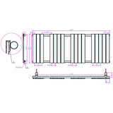 Astini Queenstown 1600x600mm White 950W Designer Heated Towel Rail TIS2087