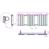 Astini Queenstown 1200x450mm Grey 600W Designer Heated Towel Rail TIS2091