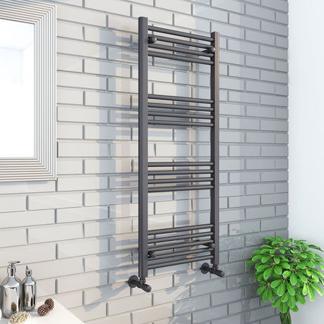 Astini Napier 1200x500mm Anthracite Straight Ladder Heated Towel Rail