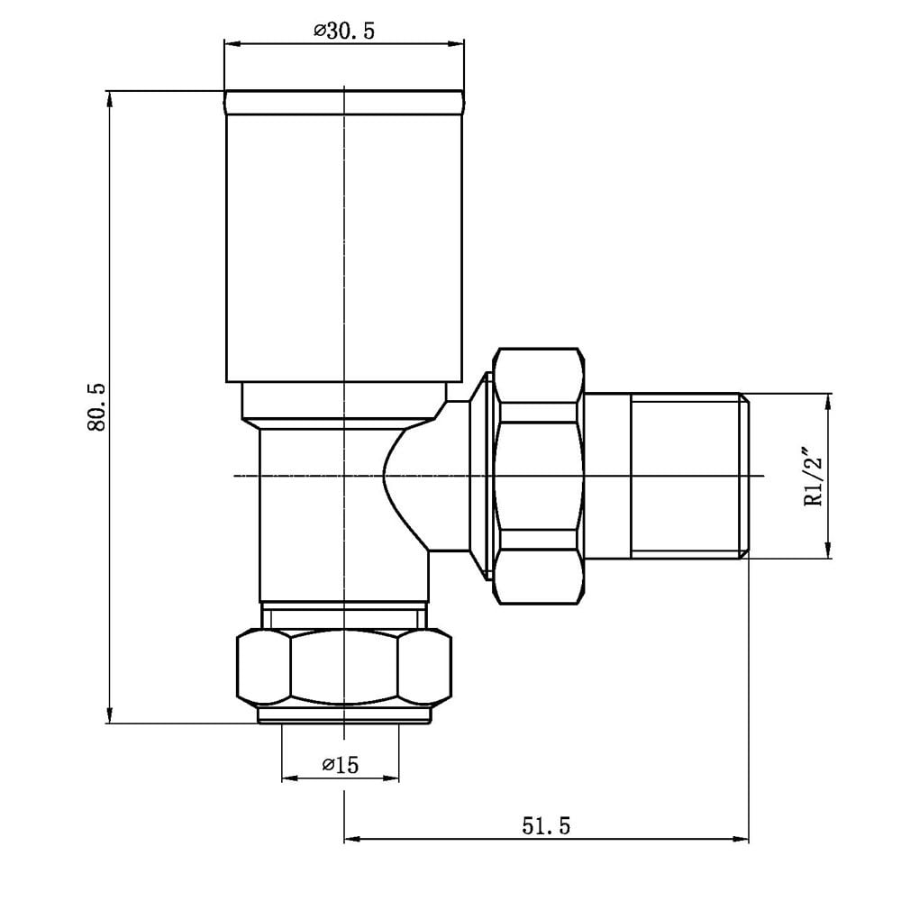 Astini Modern Black Angled Towel Rail Valves TIS0198
