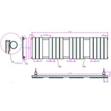 Astini Queenstown 1600x450mm Chrome 500W Designer Heated Towel Rail TIS2074