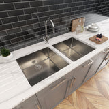 Astini Serena 2.0 Bowl Stainless Steel Undermount Kitchen Sink & Waste 4040+4040