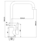 Astini Enzo Brushed Stainless Steel Single Lever Kitchen Sink Mixer Tap